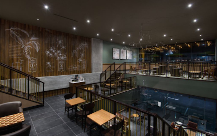 Starbucks' flagship store in Panama City’s Street Mall Starbucks