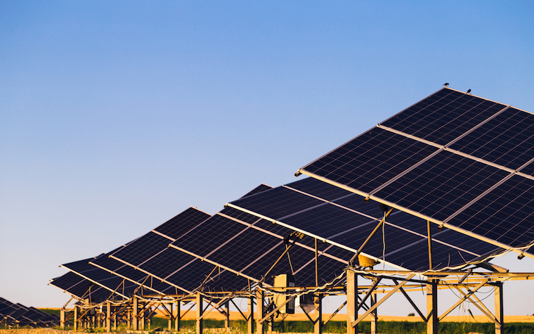 Solar panels installed at "La Catedral" stadium in Costa Rica.